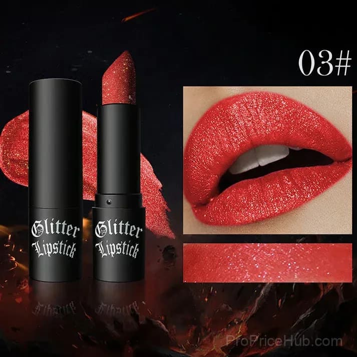 Matte Long-Lasting Lipstick with Fine Glitter - Shade 01 - View 12