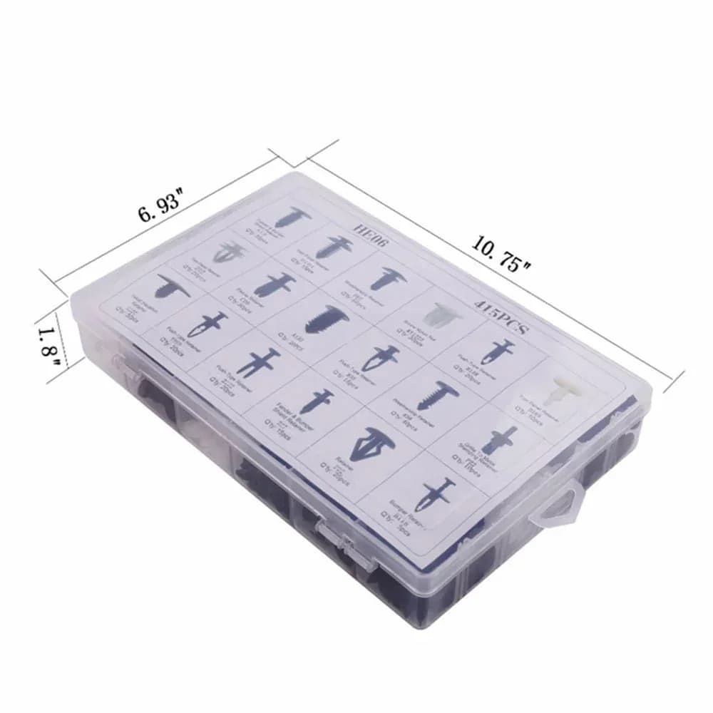 630-Piece Universal Automotive Clip and Fastener Assortment - View 6