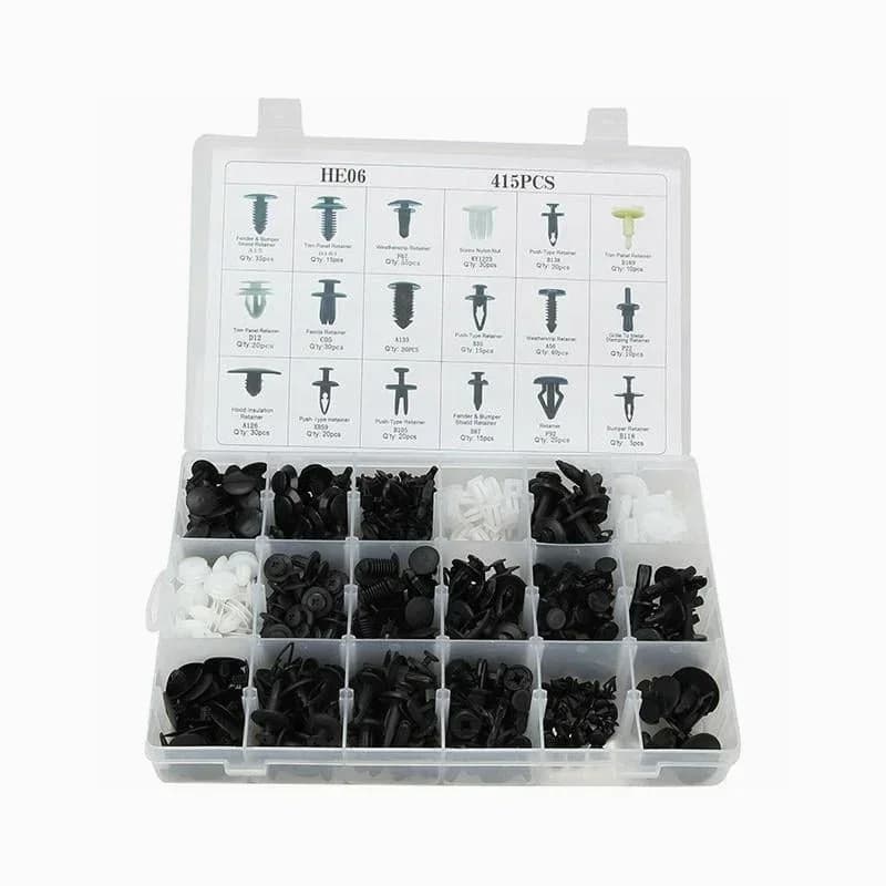 630-Piece Universal Automotive Clip and Fastener Assortment - Main