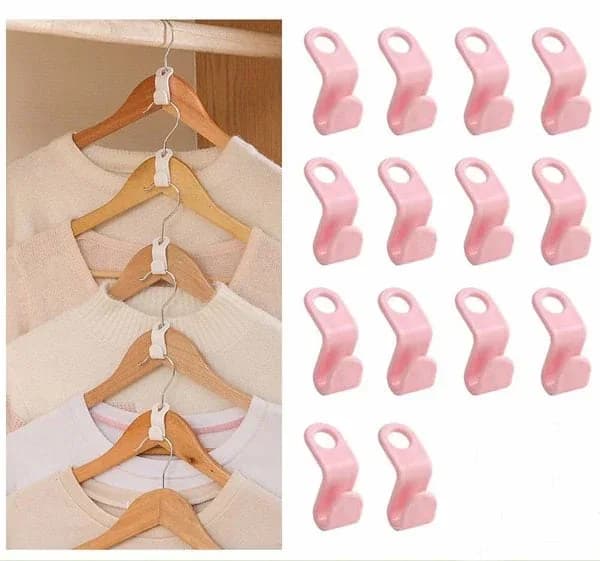 Space-Saving Clothes Hanger Connector Hooks - View 13