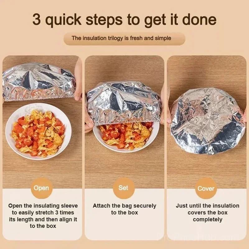 Reusable Aluminum Foil Food Covers, 6-Pack - View 4
