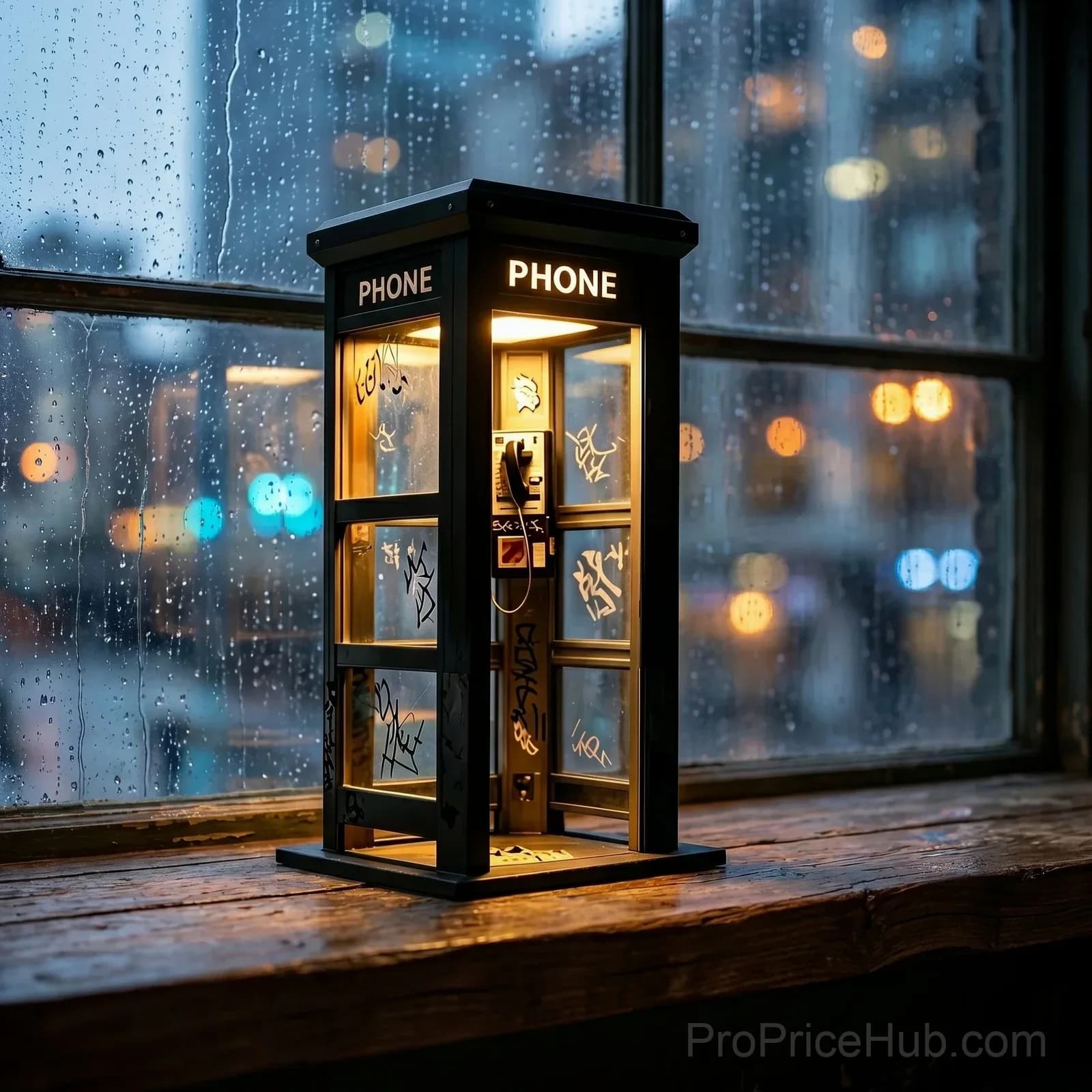 Vintage Phone Booth Ambient Lamp - Main