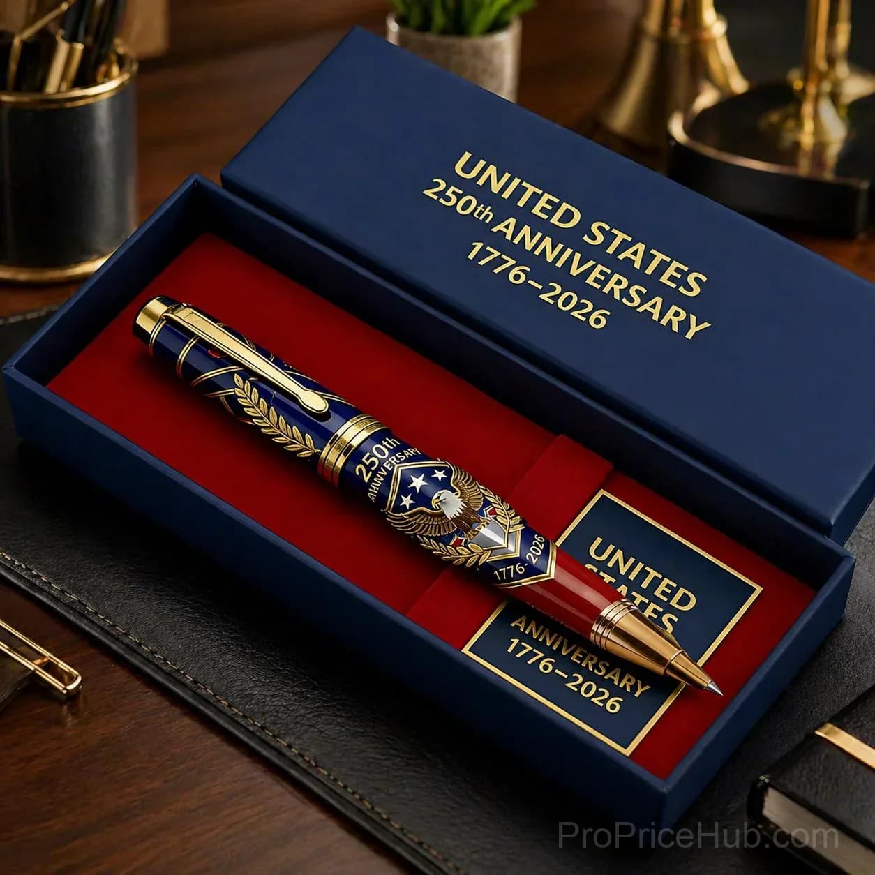 USA 250th Anniversary Patriotic Notebook & Pen Set - View 5
