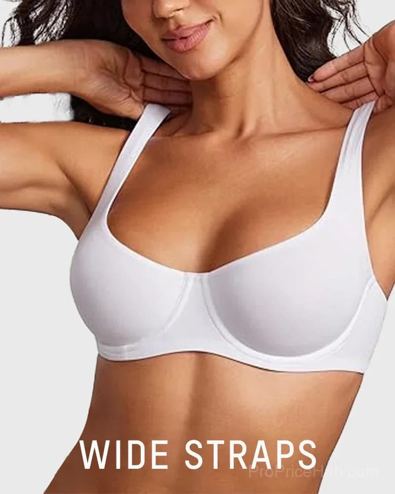 Underwire Support Seamless Unlined Balconette Bra - View 9