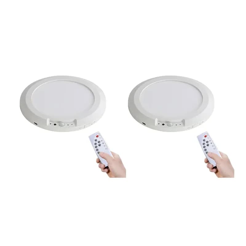Motion Sensor LED Ceiling Light Set, Magnetic Mount, Remote - Alt