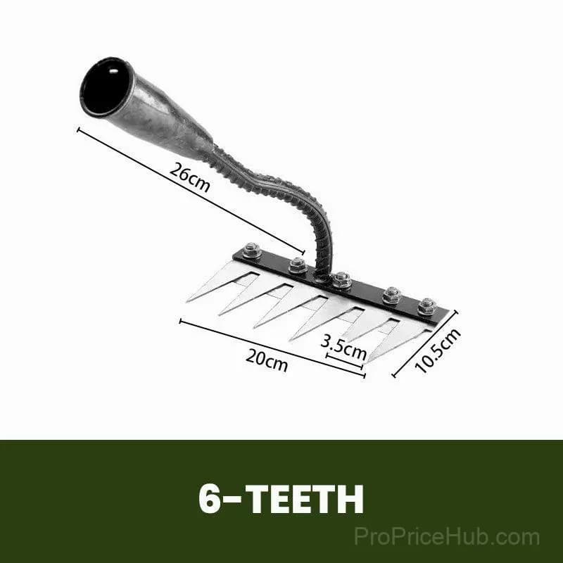 5-Tine Carbon Steel Garden Weeding Rake - View 10