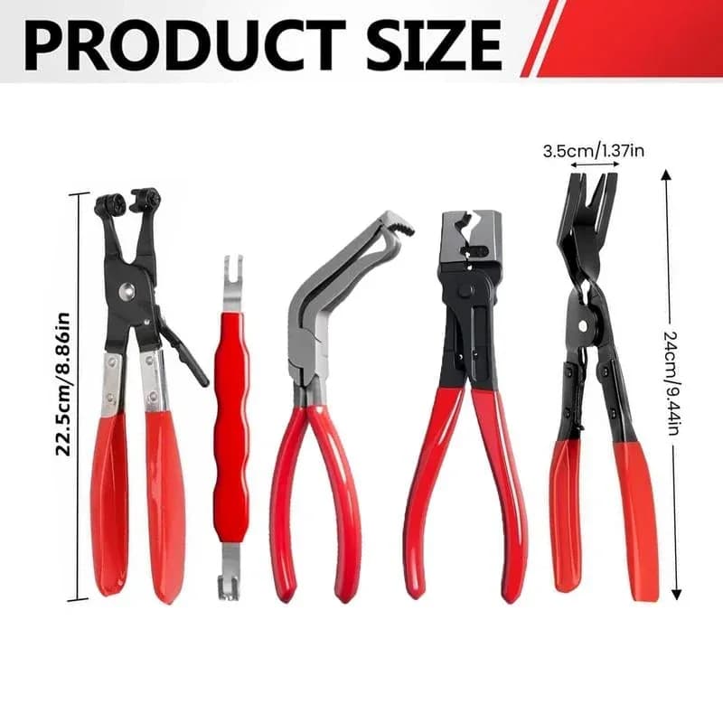 Automotive Electrical Disconnect and Trim Clip Pliers Set - View 13