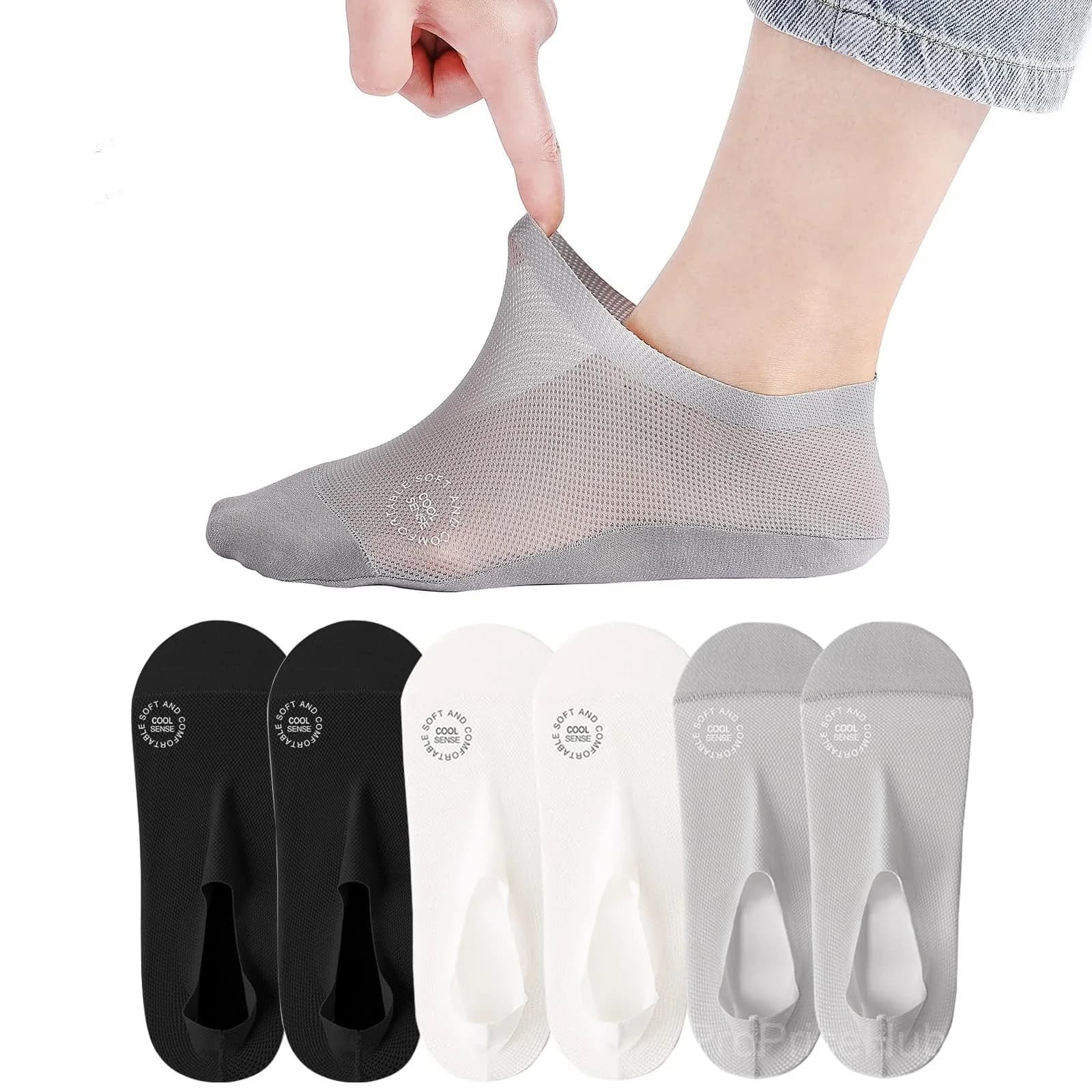 Ultra Thin No Show Liner Socks - Non Slip Hidden Fit - View 9