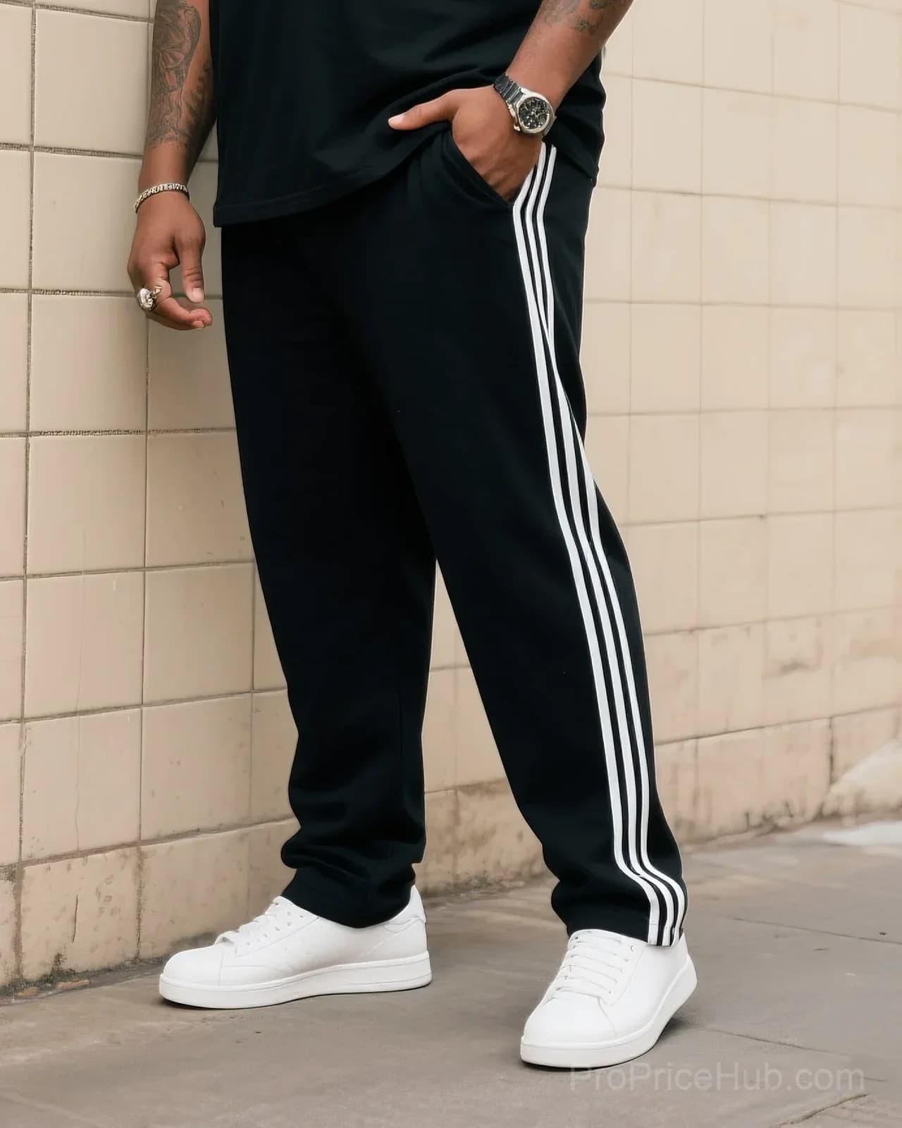 Plus Size Men's Daily Leisure Sports Style Pants - Main