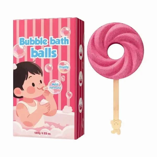 Cute Lollipop Bath Bomb – Colorful Bubble Bath Ball for Kids - Main