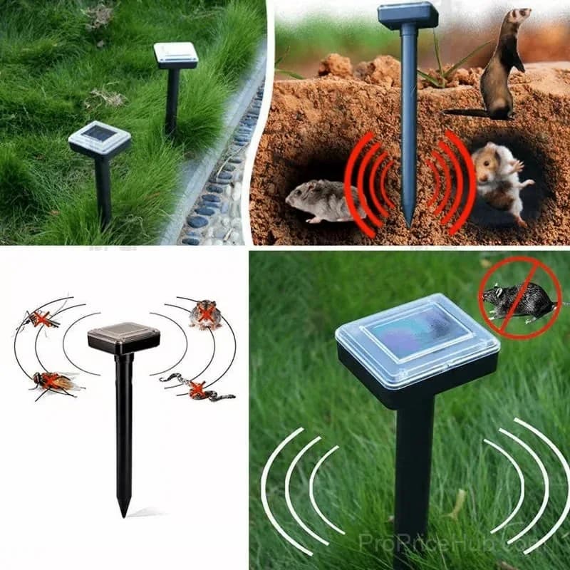 Solar Powered Rodent, Mole and Snake Pest Repeller - Alt