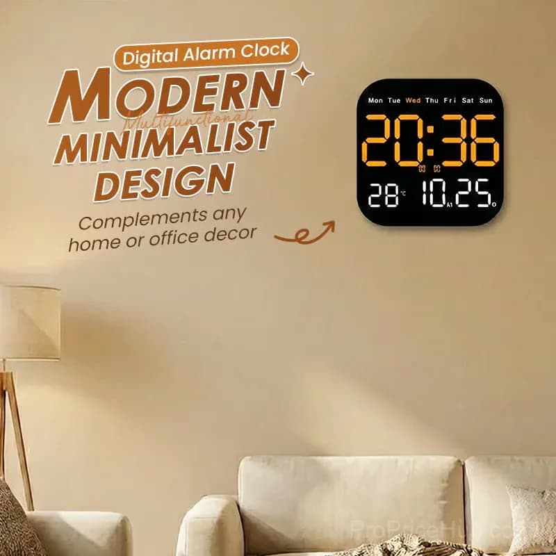Multifunctional Digital Alarm Clock for Home & Office - View 2