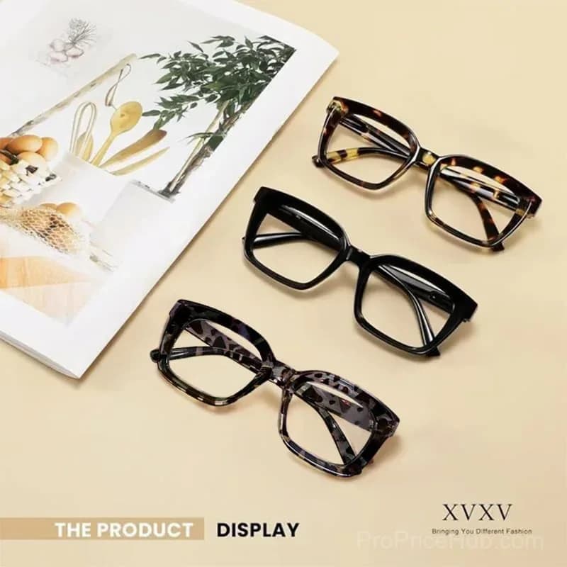 Tortoiseshell Oversized Square Reading Glasses – Blue Light Blocking - Main