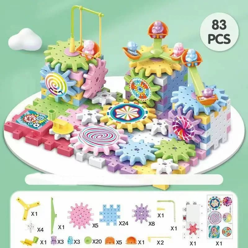 Children's Electric Gear Building Blocks Set - Main