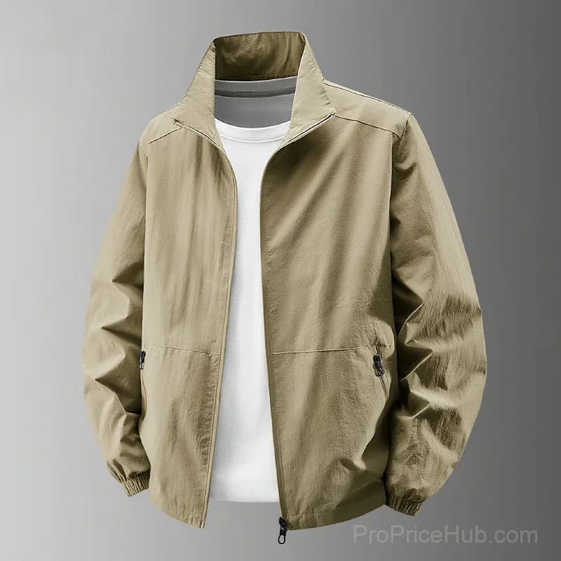 Men's Big & Tall Quick-Dry Standing Collar Outdoor Jacket M-5XL - Main