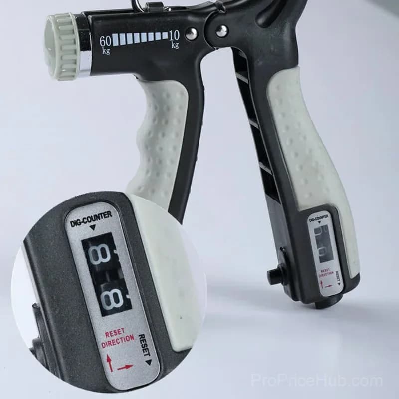 Adjustable Hand Grip Strengthener with Counter, Blue - View 6