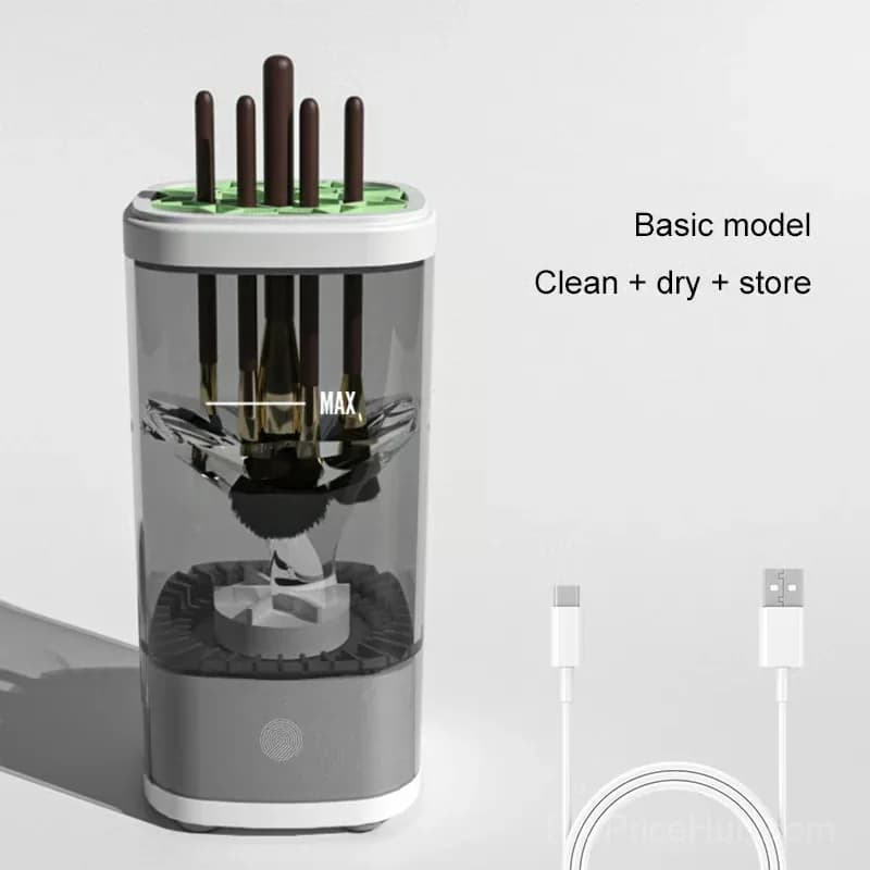 Electric Makeup Brush Cleaner, Grey - Alt
