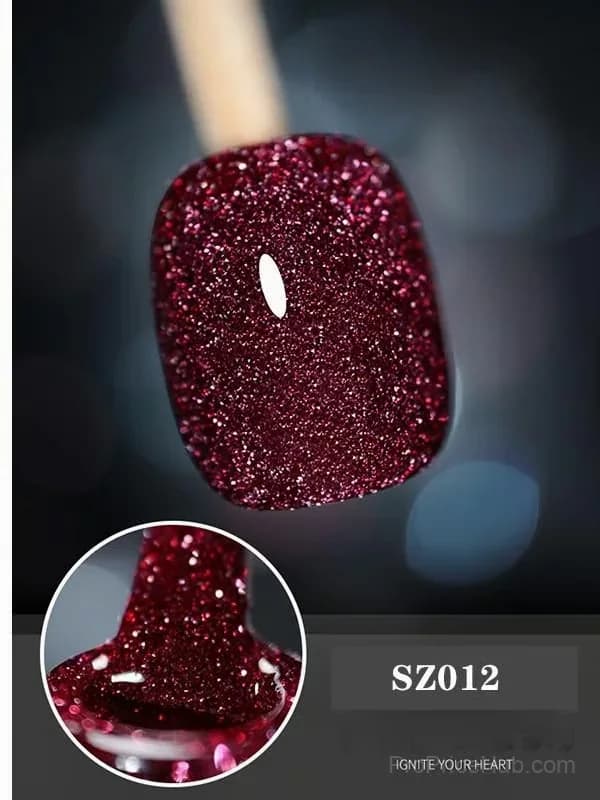 High Density Glitter Nail Gel Polish - Silver - View 12