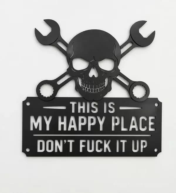 This Is My Happy Place Metal Wall Art Sign - Alt