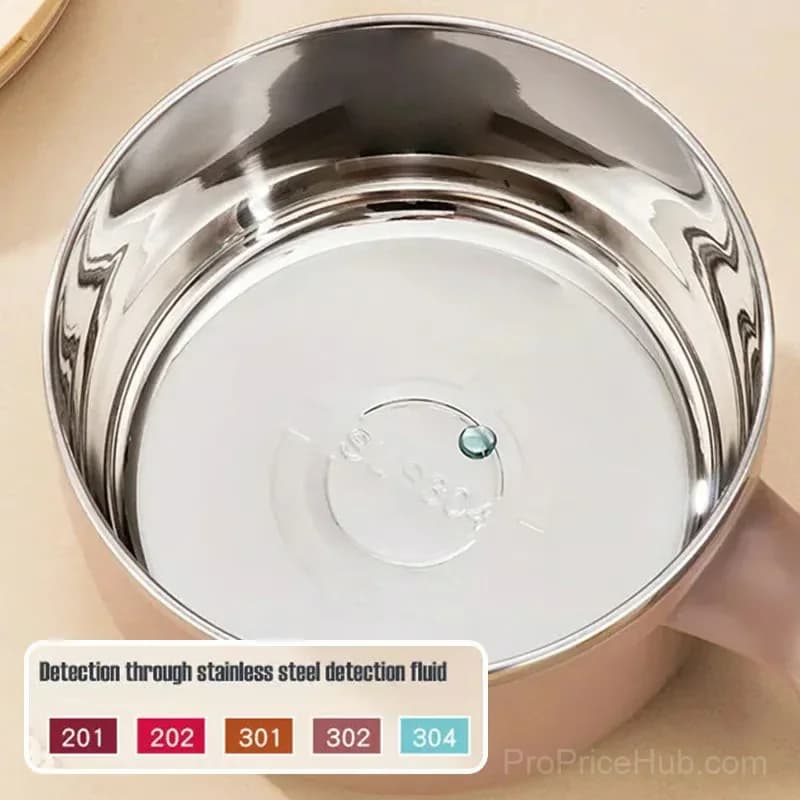 304 Stainless Steel Insulated Ramen Bowl, Black, 1200ml, 1 Pc - View 7