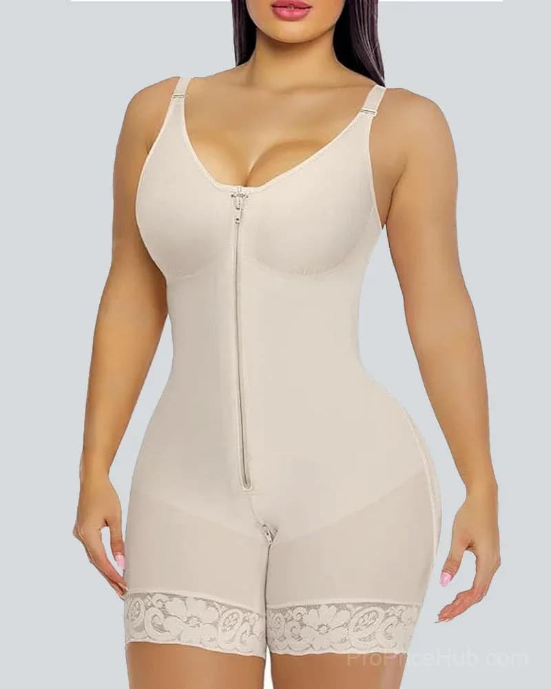 Tummy Control Butt Lifter Shaper with Zipper Crotch - Fajas Colombianas - View 12