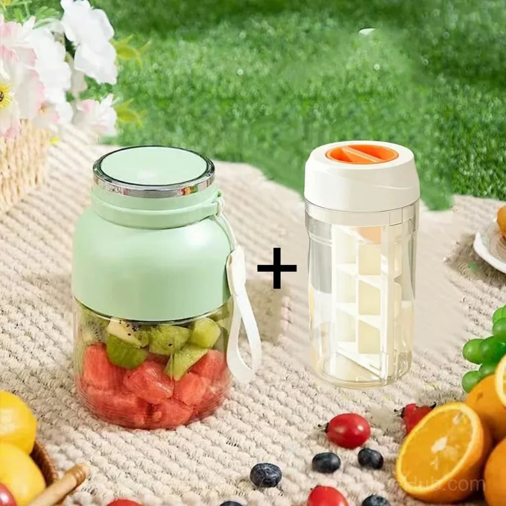Light Green 1300 ml Wireless Portable Juicer Cup - View 16
