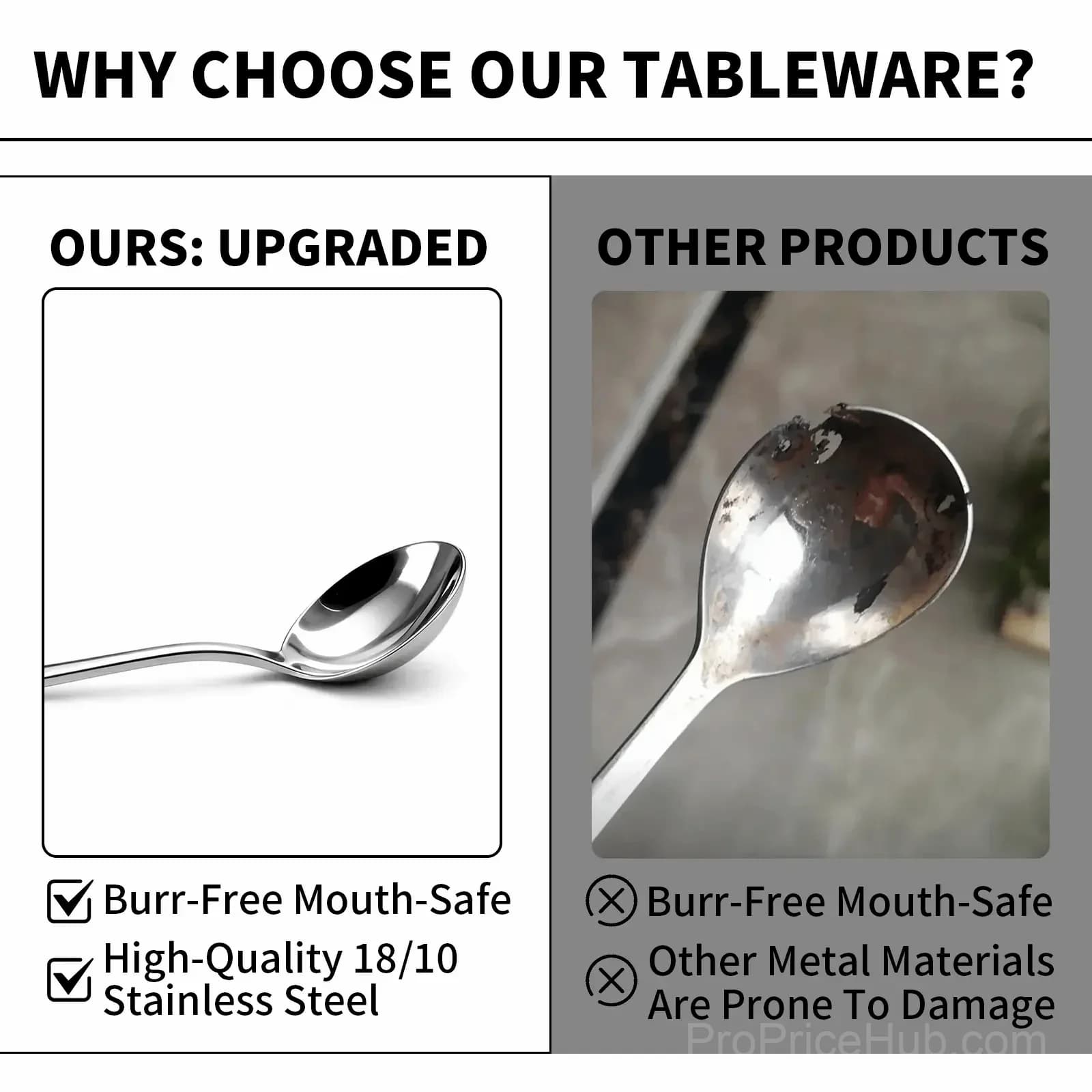 4-Piece Stainless Steel Soup Spoon Set - View 7