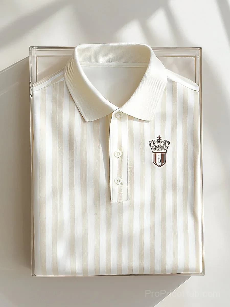 Men's Vintage Business Long Sleeve Polo Shirt - Main