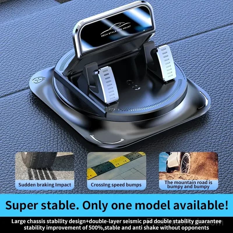 Car Phone Holder with 360-Degree Rotation - Alt