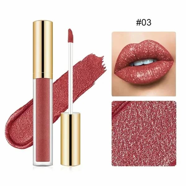 Metallic Liquid Diamond Glitter Lipstick #01 - View 8