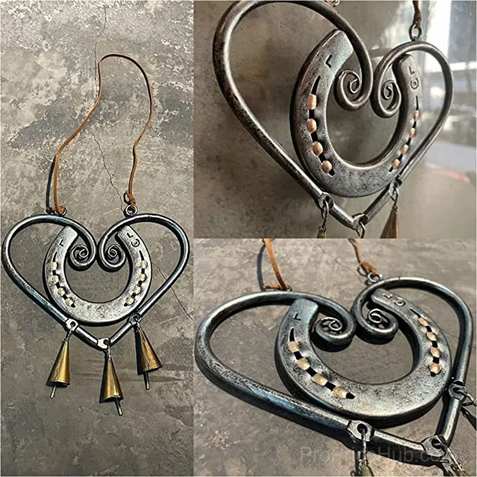 100% Handmade Horseshoe Heart Wind Chime - View 5