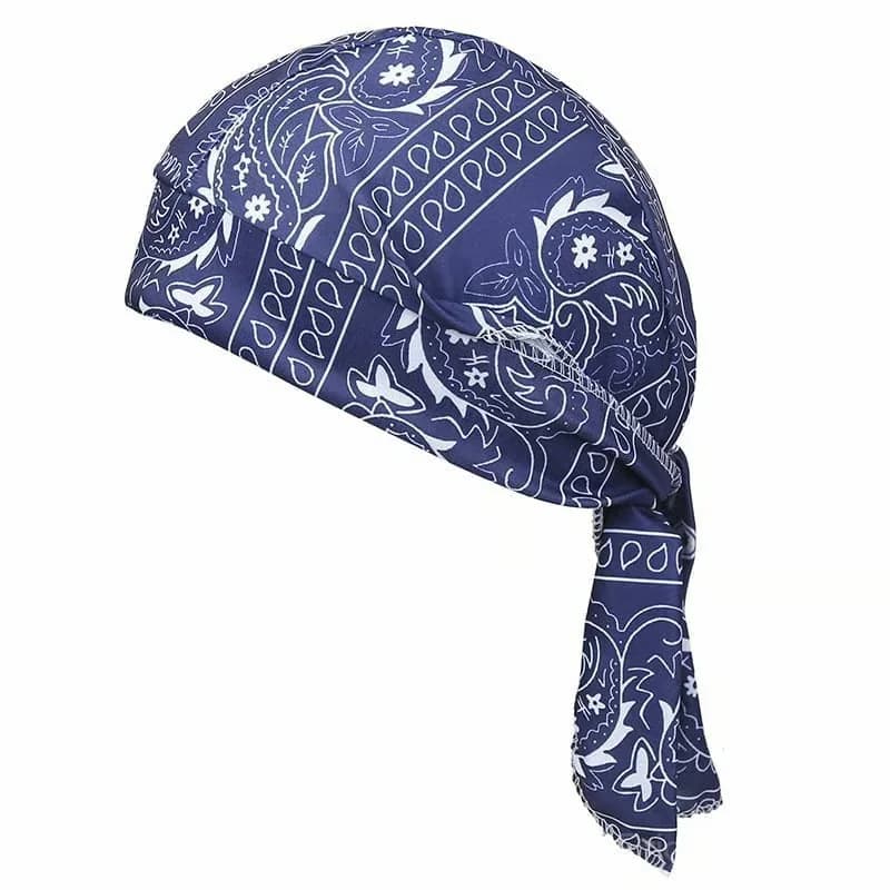 Navy Blue Elastic Cycling Sports Cap - Main