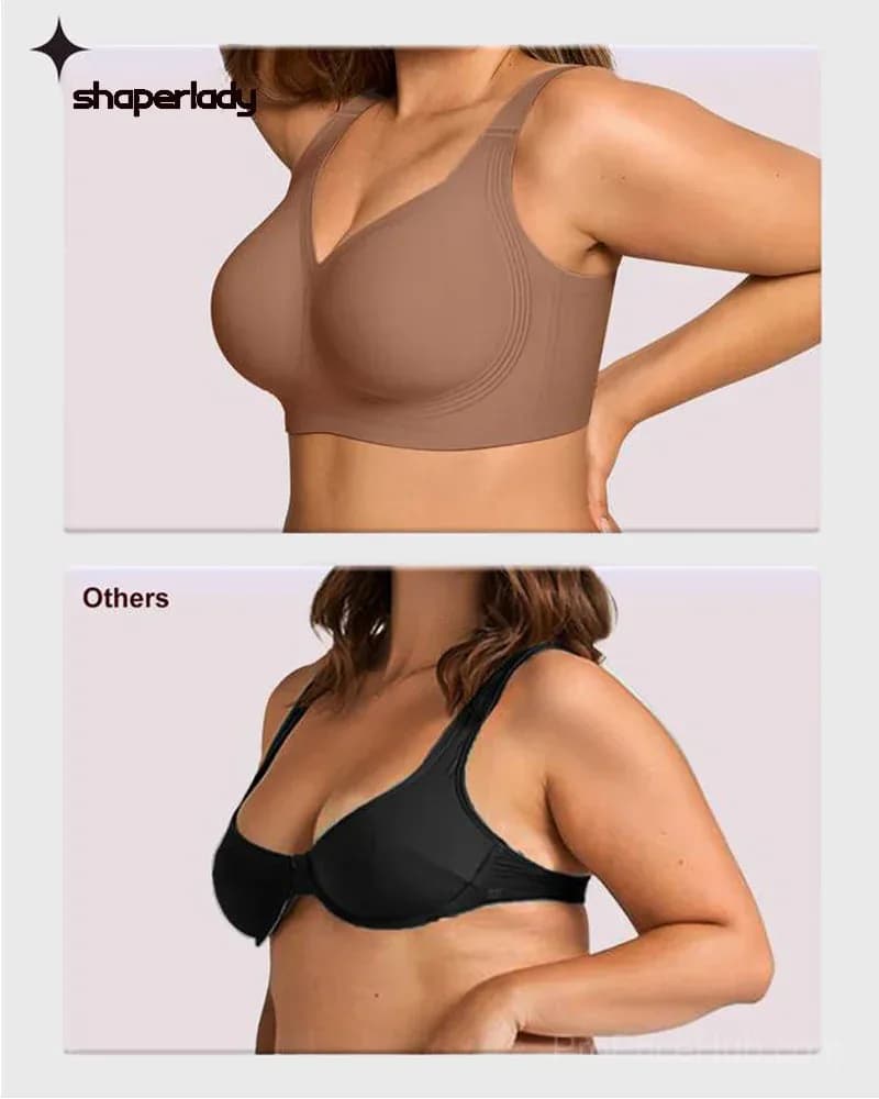 Comfortable Wireless Full Coverage Jelly Smoothing Bra - View 8