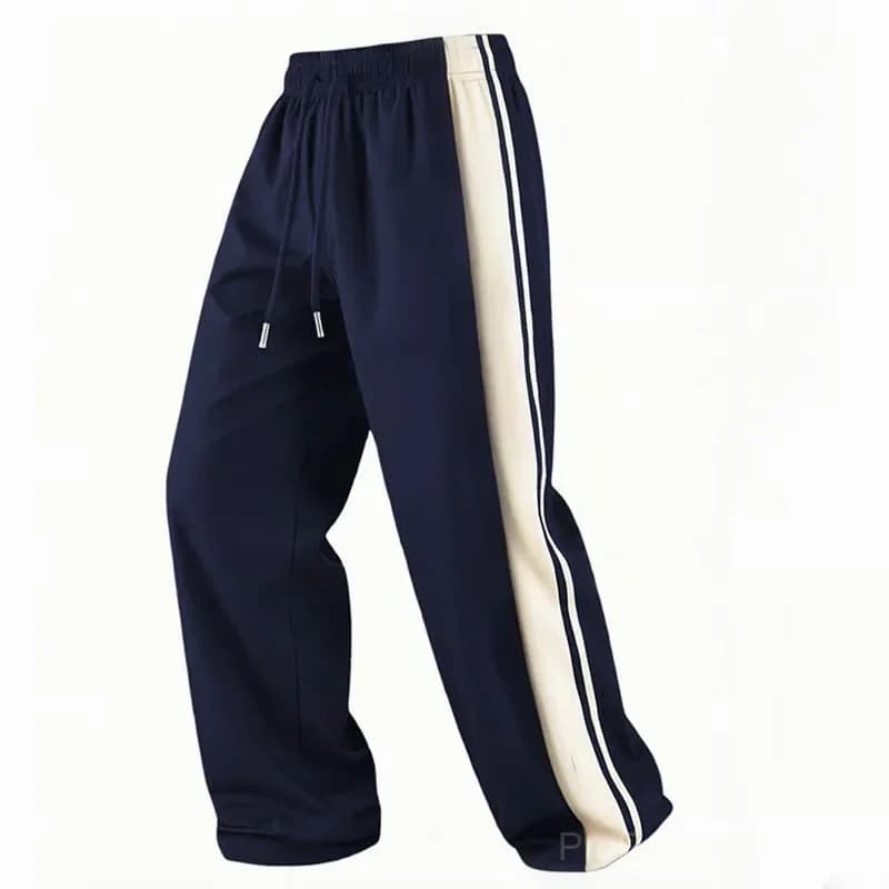 Men's Loose Fit Fleece Track Pants with Zip Pockets, Black S - View 12