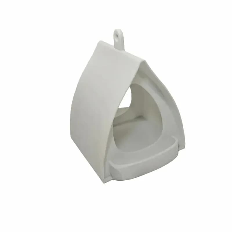 Gray Hanging Bird Feeder with Roof for Garden - View 10