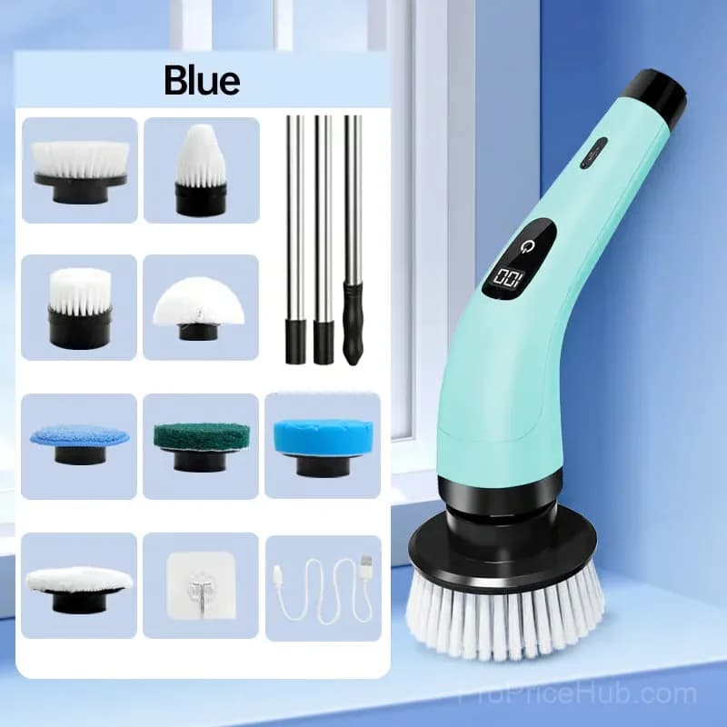 9-in-1 Electric Cleaning Brush, White, 1 Pack - View 7
