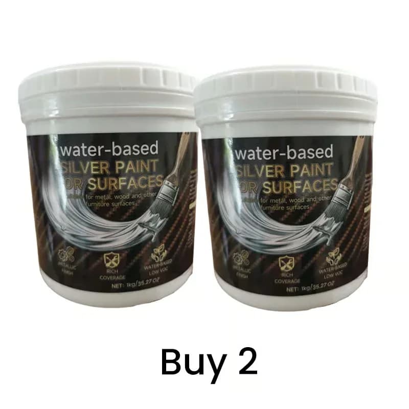 Water-Based Silver Paint for Metal and Wood, 80ml - View 12