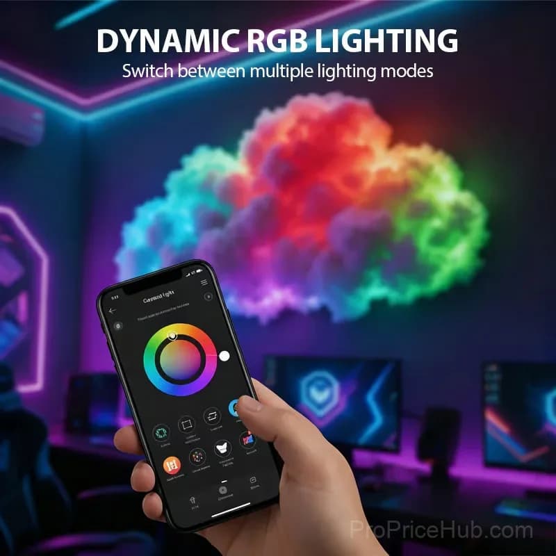 DIY USB-Powered Thundercloud LED Light Decor, 200 cm - View 4