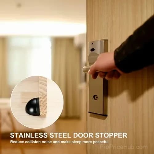 2-Pack Black Hidden Magnetic Door Stopper Holders, Stainless Steel - View 4