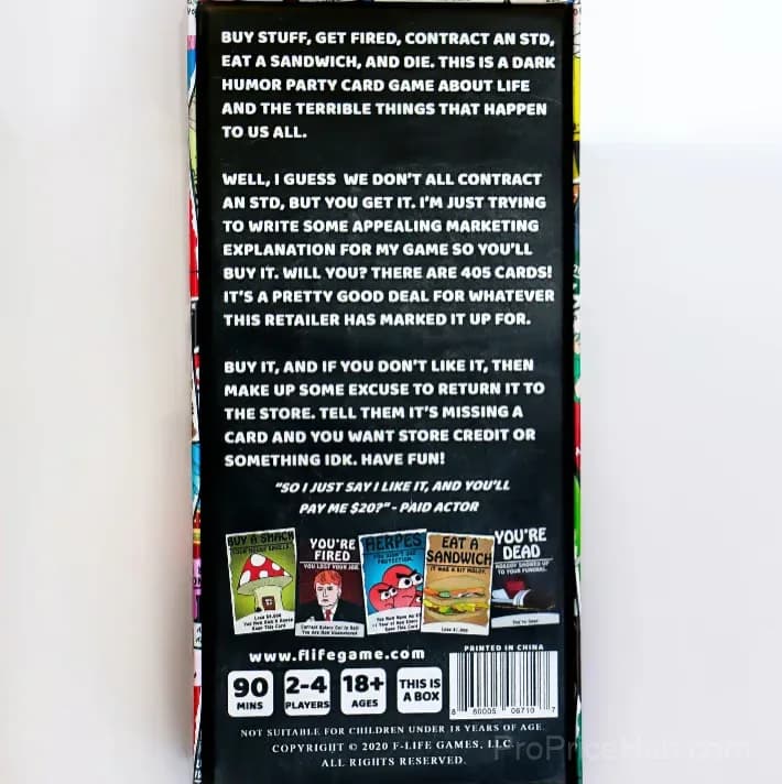A Game About Adulthood Dark Humor Adult Card Game, 1 Pack - Main