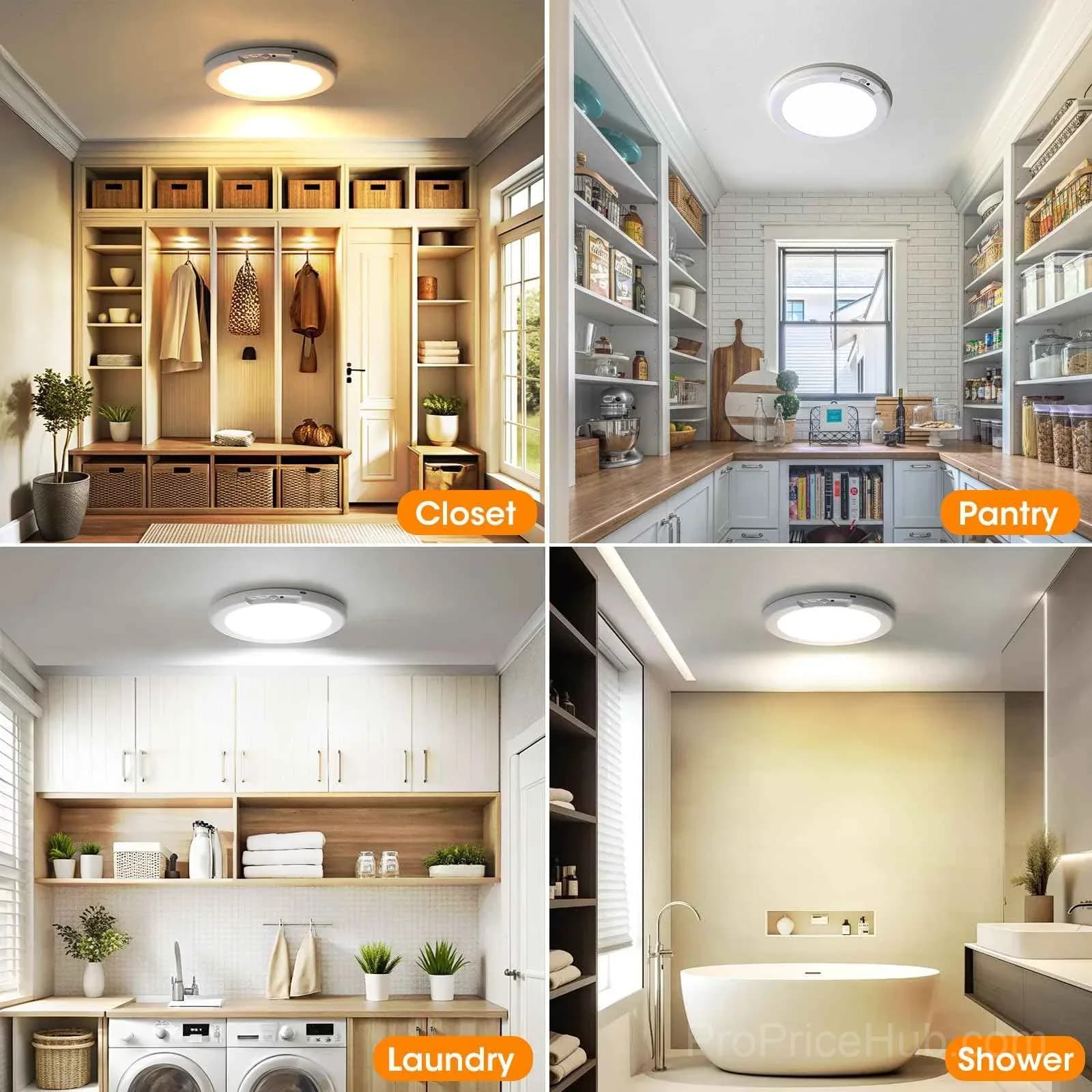 Motion Sensor Ceiling Light, 30-Second Install, 60-Day Battery - View 6