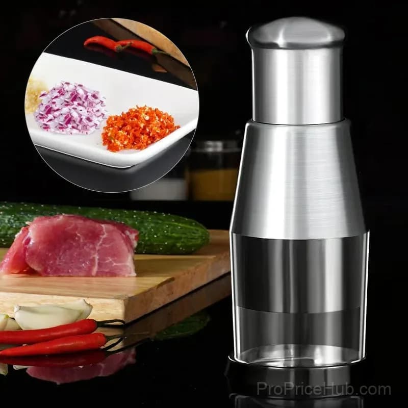Black Stainless Steel Garlic Grinder Kitchen Tool - View 2