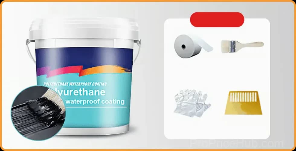 Polyurethane Waterproof Leak Repair Coating, Black, 300g - Main