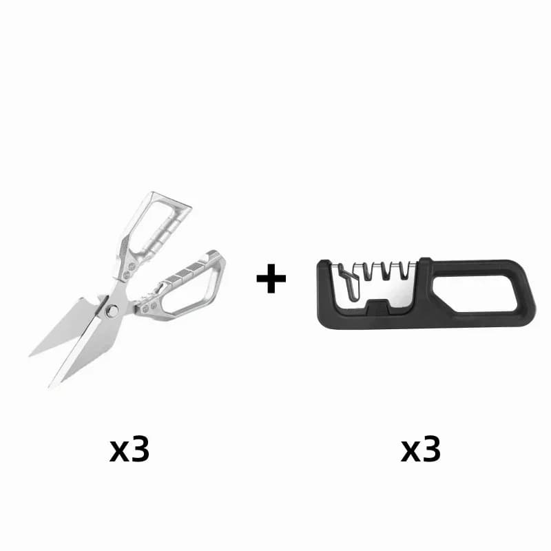 Heavy-Duty Multifunction Kitchen Shears, Silver - View 10