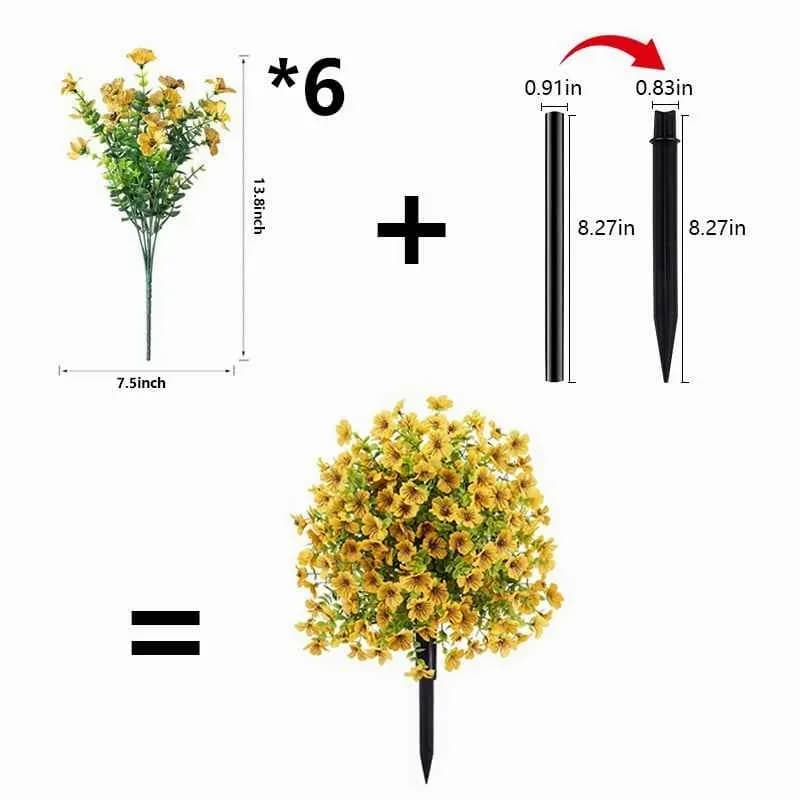 Outdoor/Indoor UV Resistant Waterproof Artificial Flower Decor - View 4