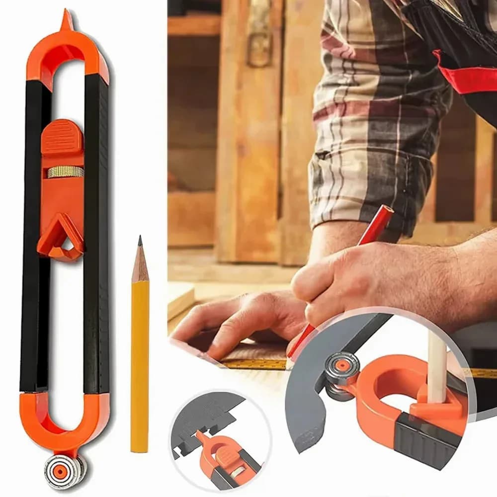 Contour Gauge Scribe Tool with Lock and Pencil - Main