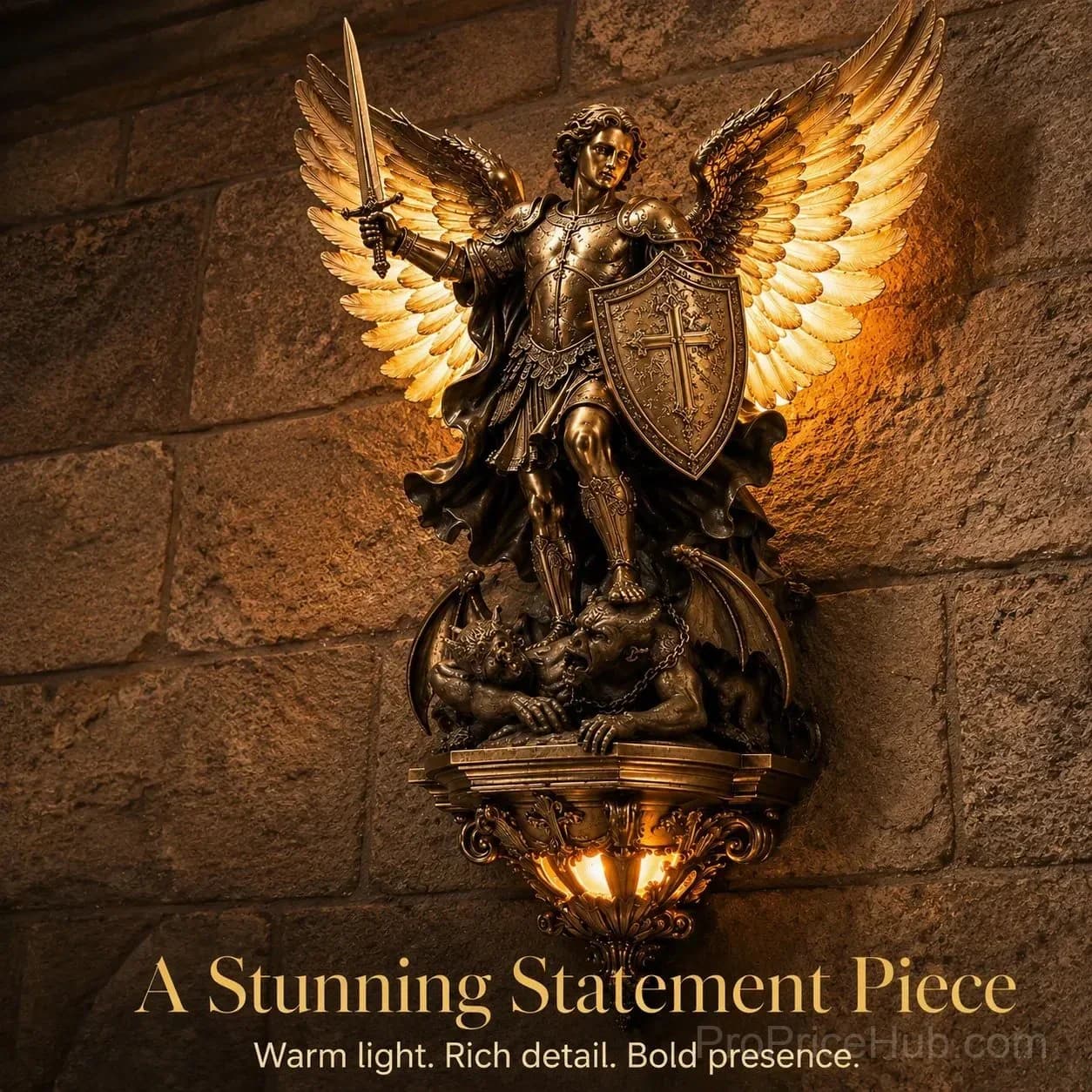 St. Michael Guardian Angel Wall Light - Main
