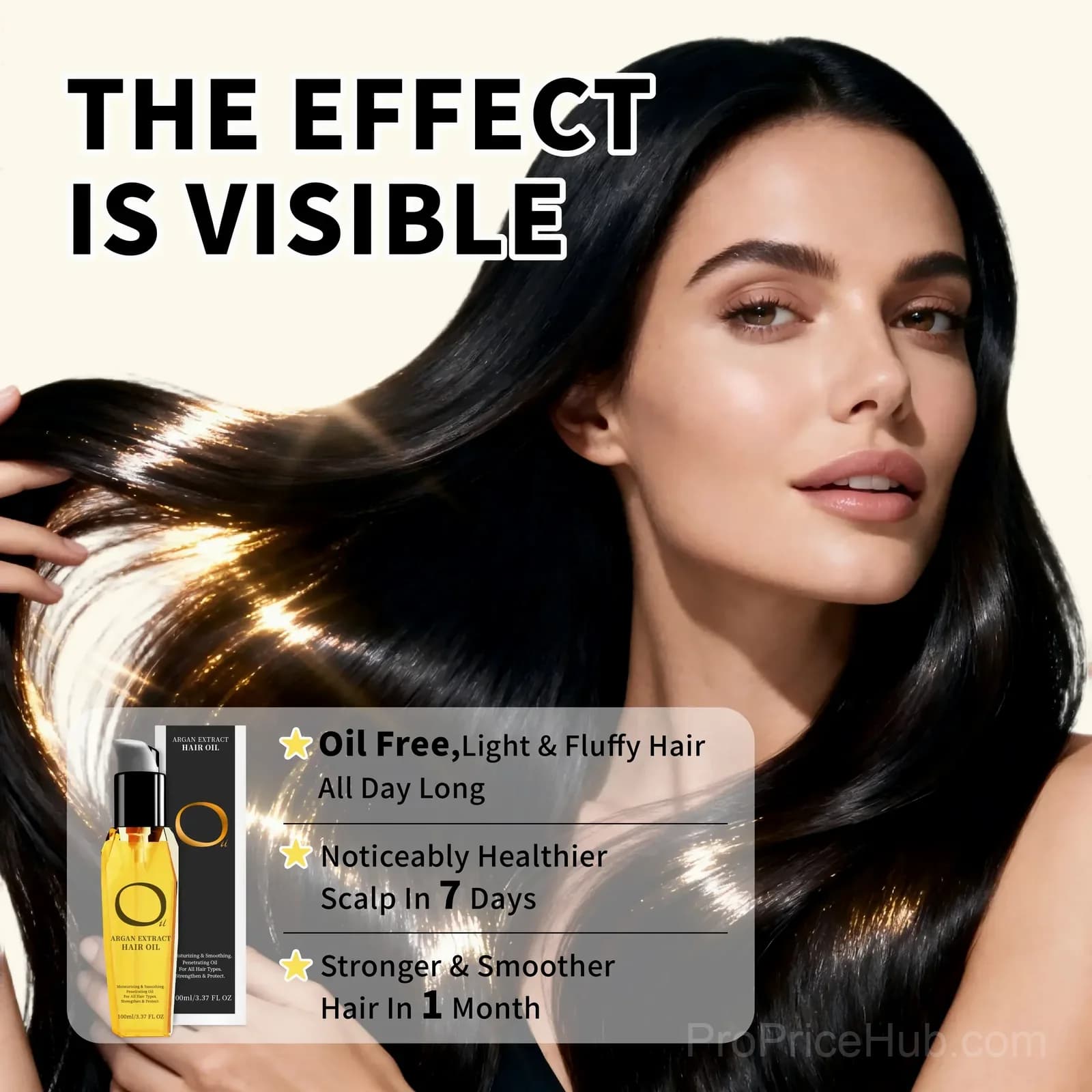 Argan & Coconut Hair Oil 100ml - Lightweight Non-Greasy Serum for Smooth Shine - View 6