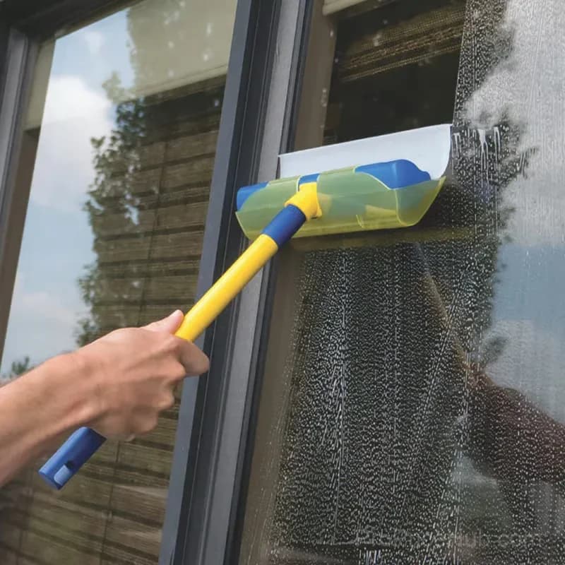 Scratch-Free Streak-Free Glass Cleaning Squeegee Set, 5-Piece, Blue - Alt