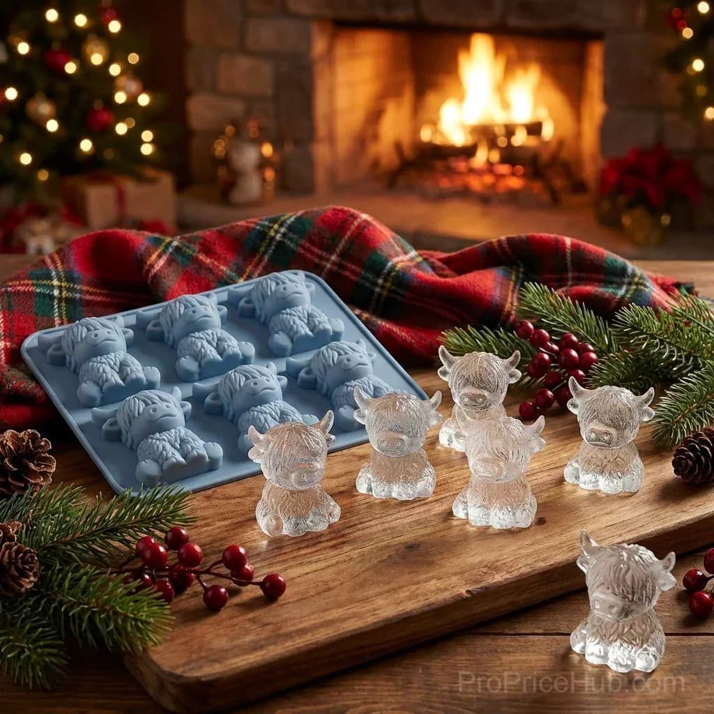 Mini Highland Cow 3D Ice Cube & Dessert Mold for Drinks & Parties - View 14